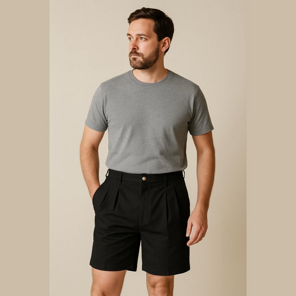 Catalina Black Cotton Navigator Shorts Size 38